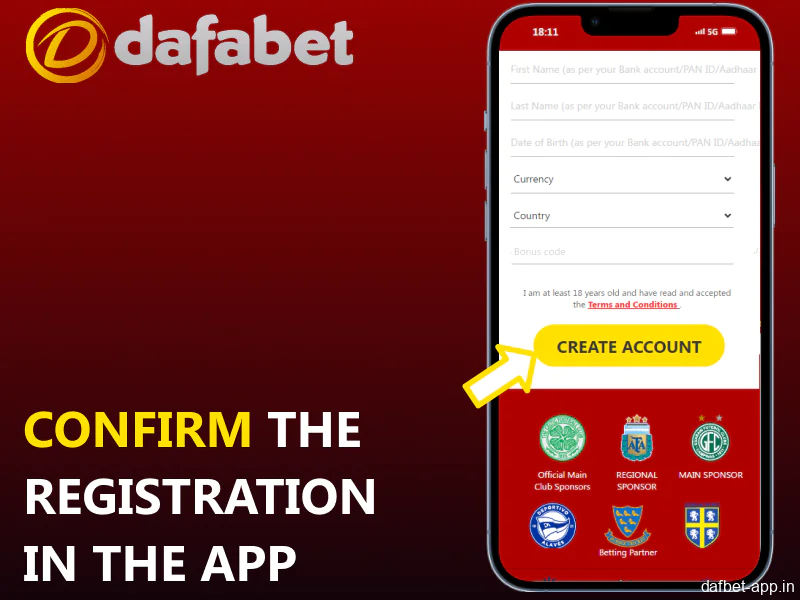 Finish and confirm your account registration in the app