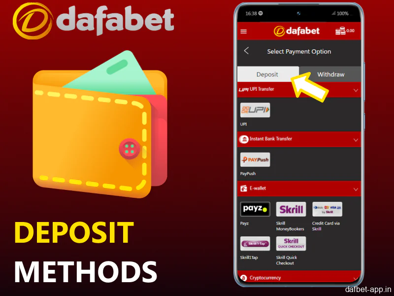 Available Funding Options in the Dafabet App