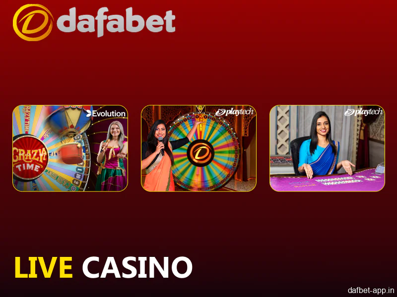 Top live casino options available in the Dafabet app for India