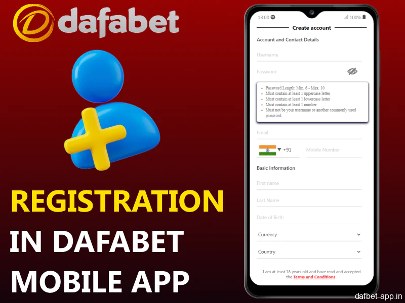 A step-by-step guide to registering a Dafabet account via the mobile app for Indian users