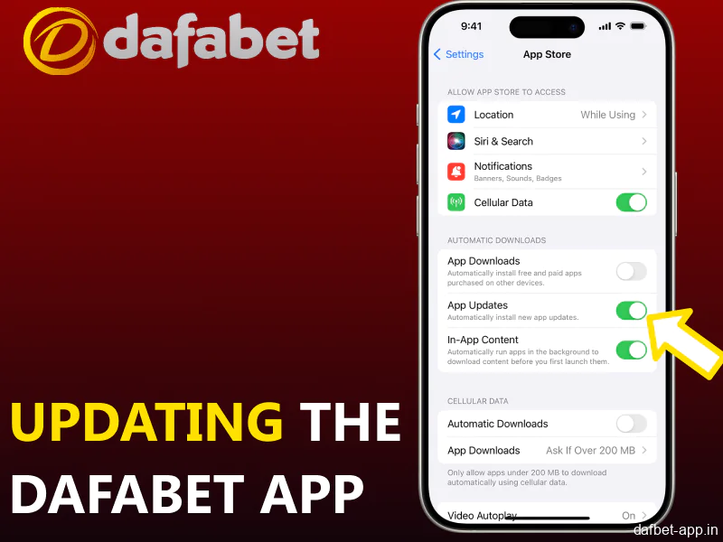 Guide to updating your Dafabet application