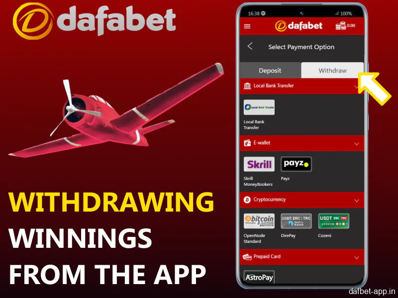 A helpful walkthrough for Dafabet app Aviator players on how to withdraw their money.