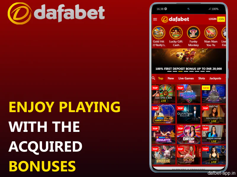 Start using your newly claimed bonuses in the Dafabet app